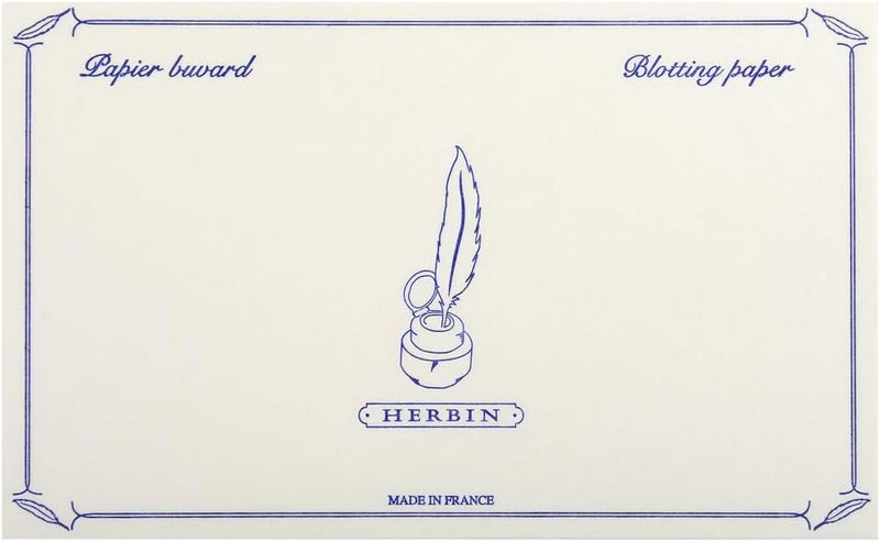 Herbin Blotting Paper - Pack of 10, 12x16cm, 240g, White - Image 1